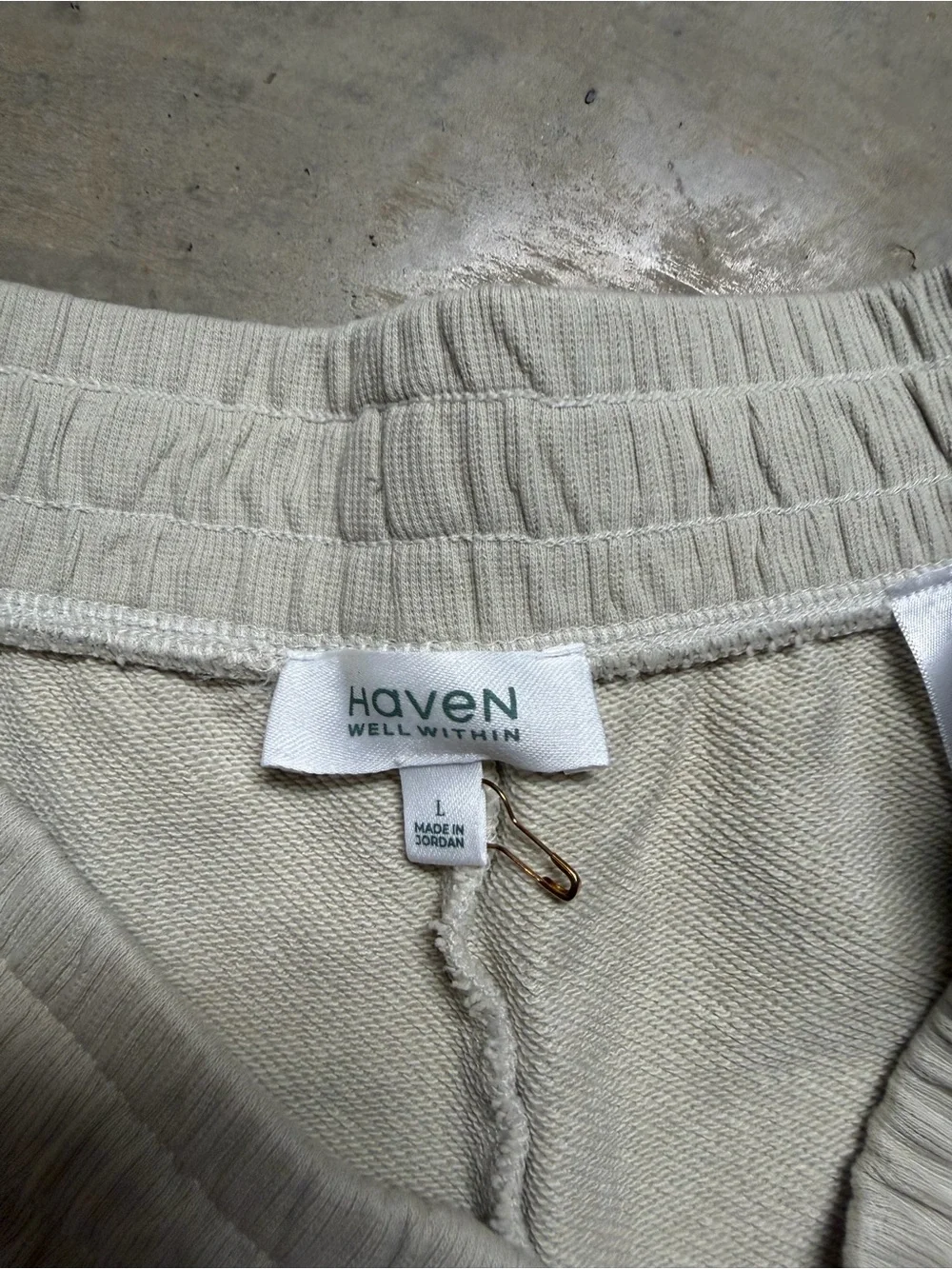 Women's Cream Athletic Drawstring Shorts